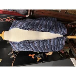 Tonlé Zero Waste Open Cardigan Blue and Purple